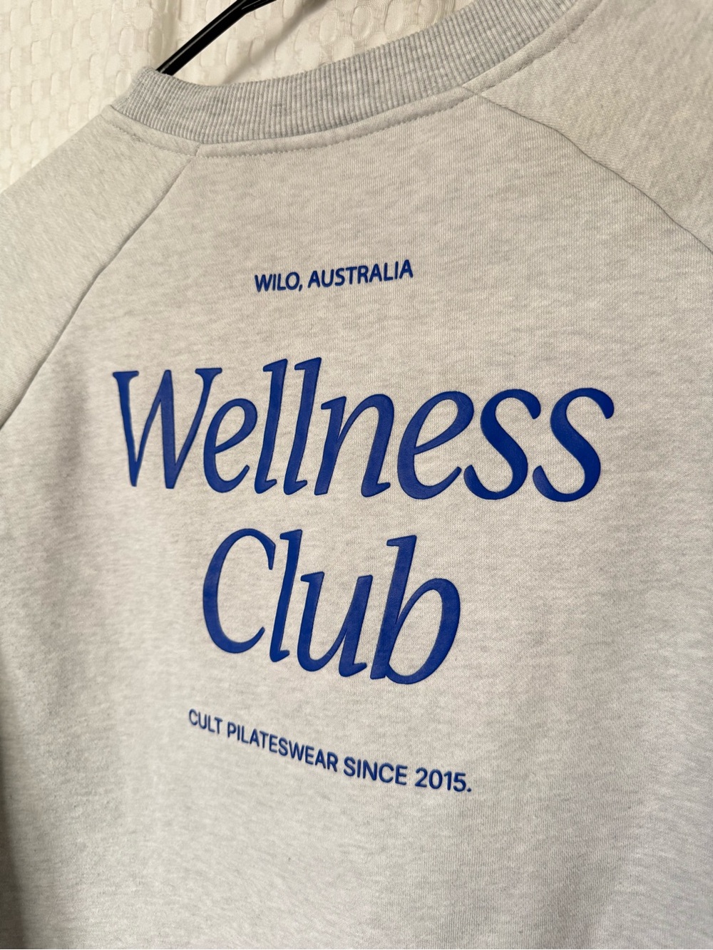 WILO The Label Wellness Club Oversized Sweatshirt Gray Blue Large - Picture 4 of 8